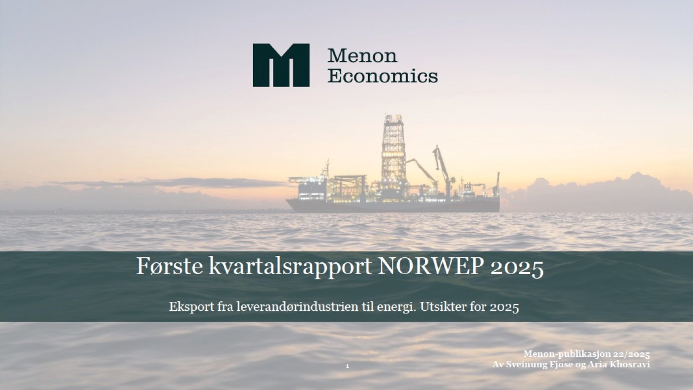 NORWEP Export Statistics Q1 2025 - Doubling exports from the supplier industry